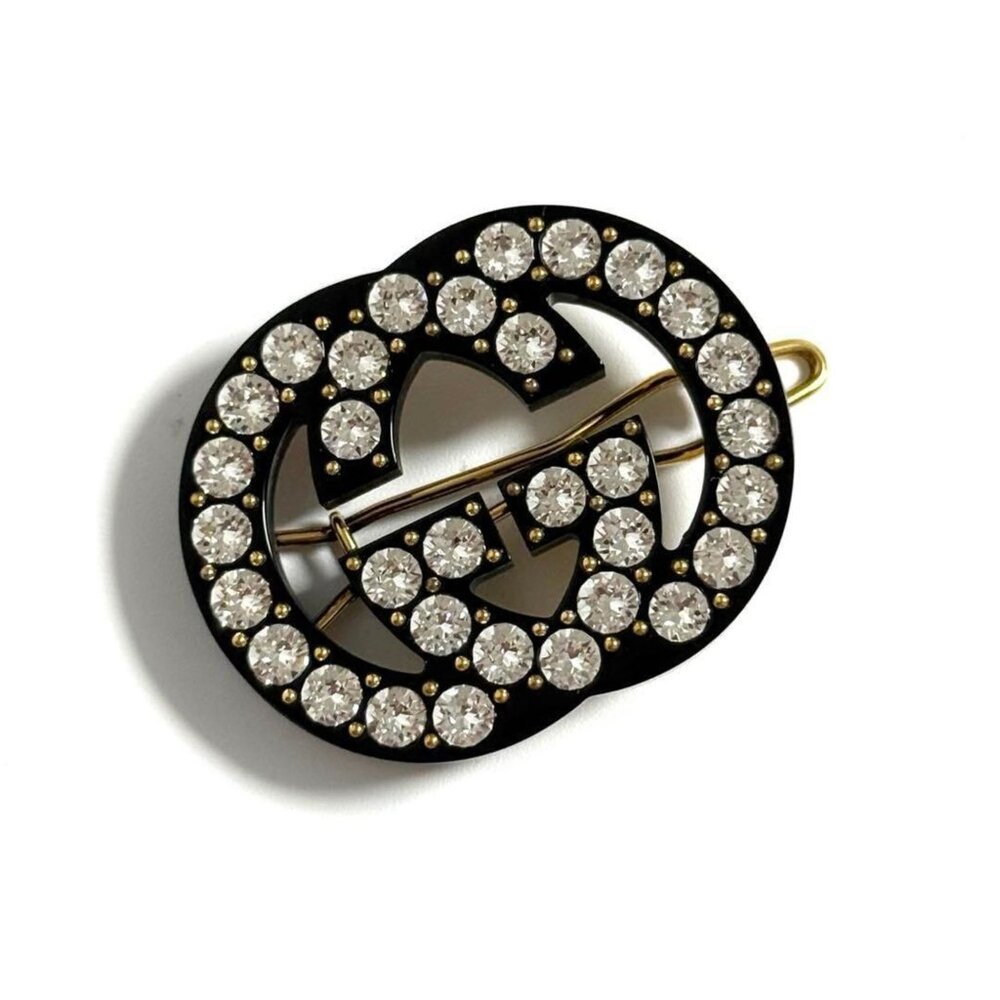 #107 - Gucci Women's Hairpin Hair Clip Barrette Double G